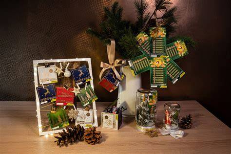 Stimmungsvolles Sammelbild mit Lindt-Weihnachtskollektion und Geschenkideen
