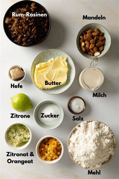 Stollen-Zutaten und Varianten