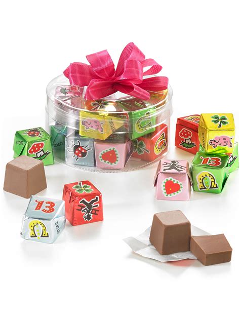 Storz Nougat Glückswürfel - Nahaufnahme der Würfel