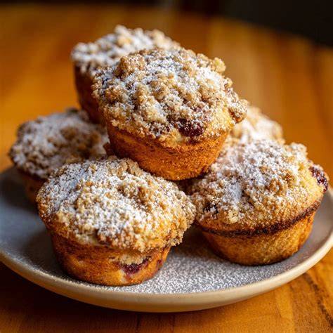 Streusel-Muffins auf einem Teller