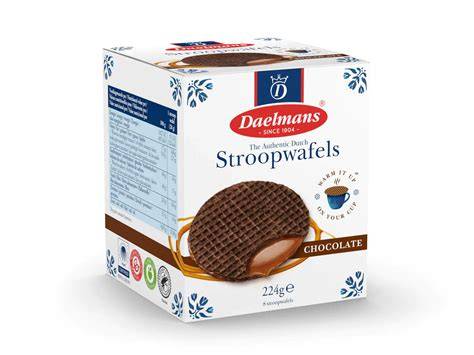 Stroopwafels in verschiedenen Größen und Verpackungen