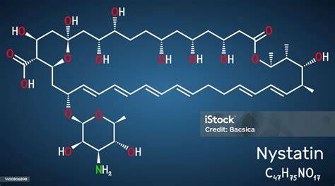Strukturformel und Mechanismus von Nystatin