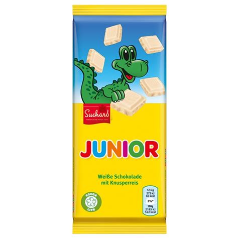 Suchard Junior weiße Schokolade mit Knusperreis - Produktverpackung