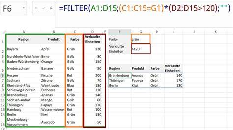 Suchfilter und Kategorien auf einer Rezeptseite