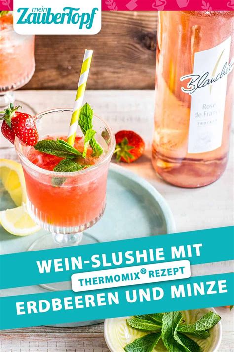 Summer-Cocktail-Kuchen mit Erdbeersirup und Minze