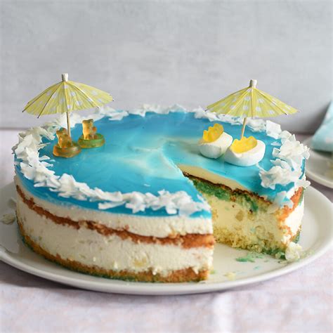 Swimmingpool-Torte Zutaten und Vorbereitung