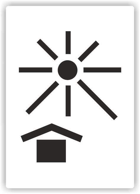 Symbol: Vor Hitze schützen, Kühler Lagerhinweis