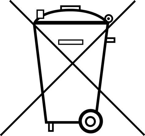 Symbol zur richtigen Entsorgung von Batterien (durchgestrichene Mülltonne)