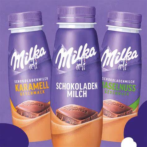 Symbole und Recycling bei Milka Schoko Milch