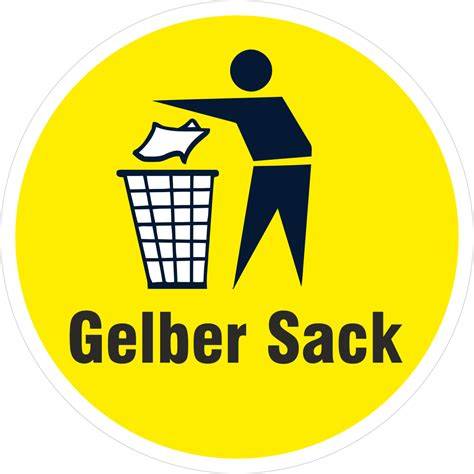 Symbolik: Grüner Punkt und Entsorgungswege (Gelber Sack/Tonne)