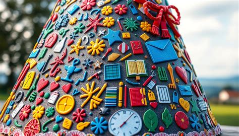 Symbolik: Schultüte und Lernzeichen