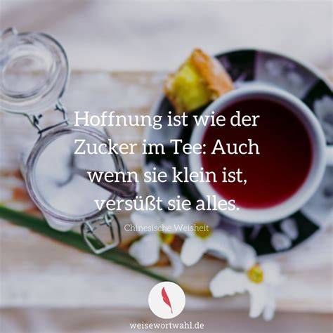 Symbolik des Zuckers im Tee und Hoffnung im Alltag