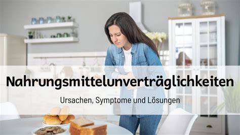 Symptome von Nahrungsmittelunverträglichkeiten im Verdauungstrakt