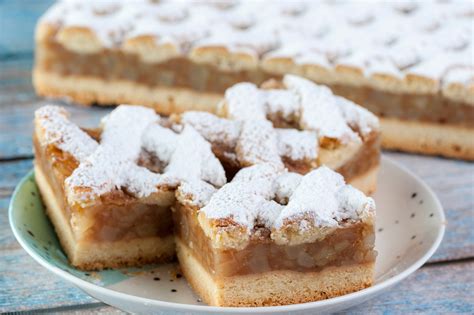 Szarlotka im Blech, Schritt-für-Schritt, Gittermuster