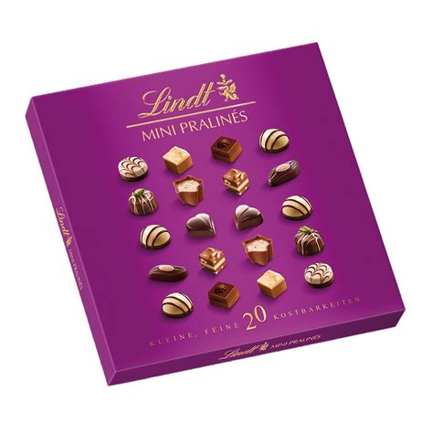 Tabellarische Übersicht der Inhaltsstoffe der Lindt Mini Pralinen
