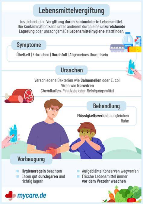 Tabelle: Häufige Erreger und Symptome bei Lebensmittelvergiftung