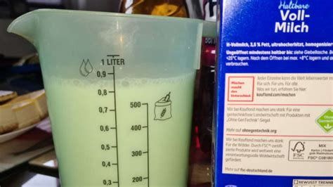 Tabelle: Typische Pulver-Mengen pro 500 ml Milch