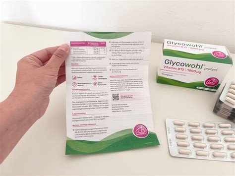 Tabellenübersicht: Einnahme und Dosierung Glycowohl®