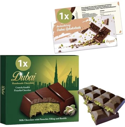 Tafel Dubai-Schokolade mit Pistazienfüllung und Kadaifi-Dekor