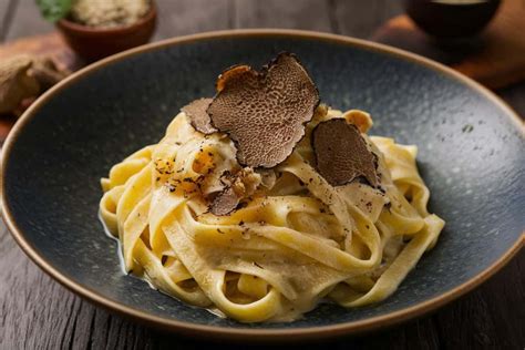 Tagliatelle al Tartufo mit Glas Nebbiolo