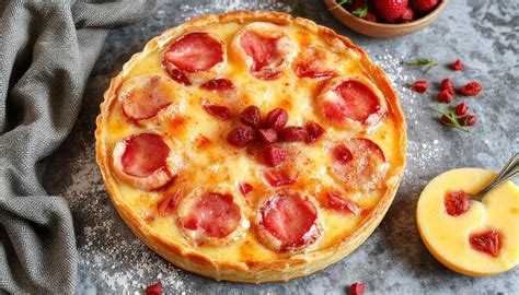 Tarte mit goldbrauner Oberfläche