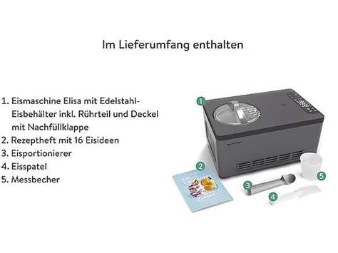 Technische Übersicht Eismaschine Elisa