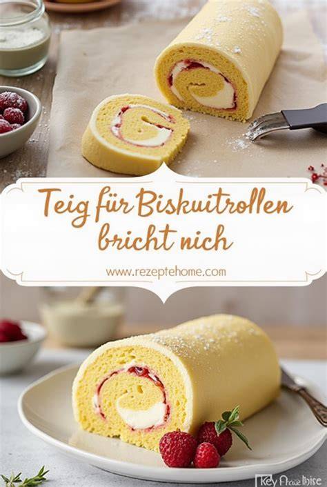 Teigzubereitung und Backprozess für Biskuitrollen