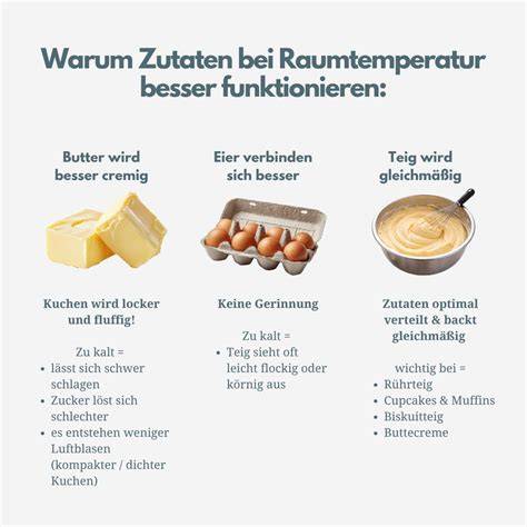 Temperatur der Zutaten beim Backen