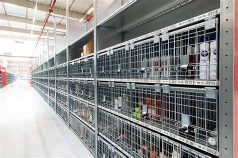 Temperaturkontrolliertes Lager mit Schokoladenkartons