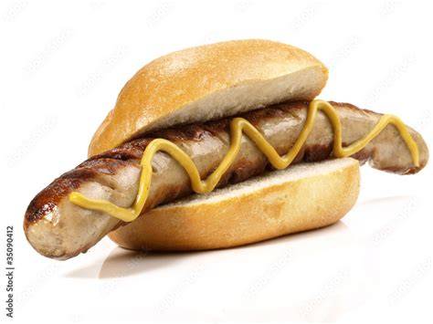 Thüringer Bratwurst im klassischen Brötchen mit Senf