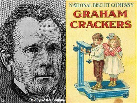 Thema: Historische Abbildung von Sylvester Graham und frühe Graham Cracker