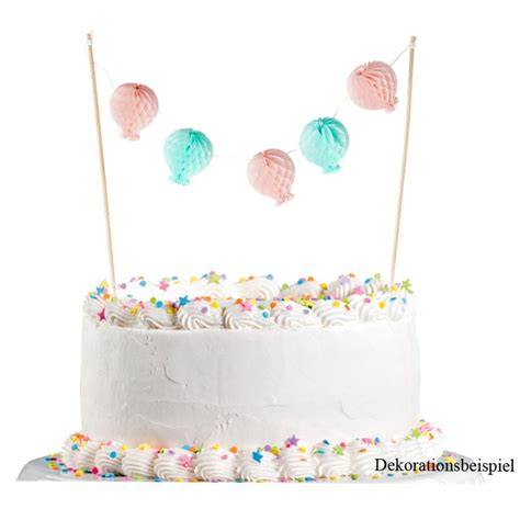 Thema: Luftballon-Girlande als Cake Topper auf Kindergeburtstagstorte
