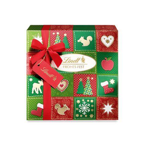 Thematische Verpackung der Lindt Frohes Fest Weihnachtsbox