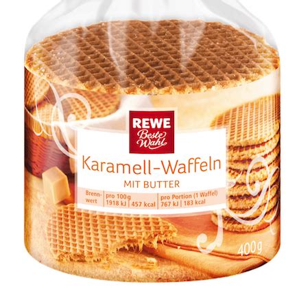 Themenbild Butter Karamell Waffeln Nahaufnahme