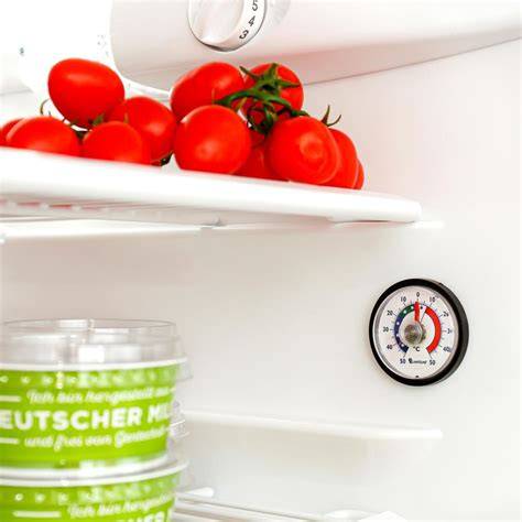 Thermometer und Kühlschrank-Symbol für Lagerung