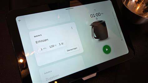 Thermomix Backmodus, Bildschirm und Rezeptanzeige
