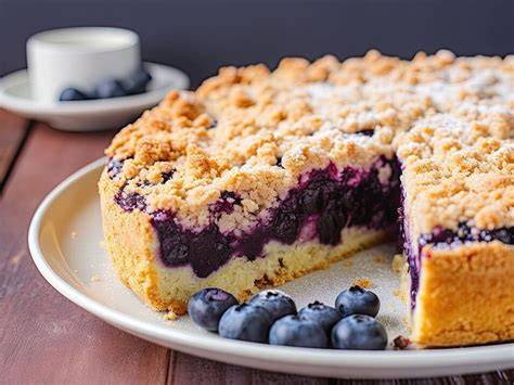 Thermomix Rührkuchen mit Heidelbeeren, Zutaten und Arbeitsschritte als Infografik
