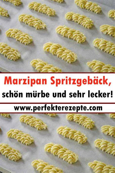 Thermomix Spritzgebäck mit Marzipan - Zutaten und Arbeitsschritte als Infografik