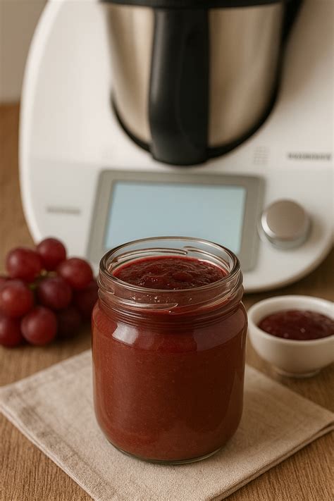 Thermomix und eingeweckte Gläser mit Marmelade