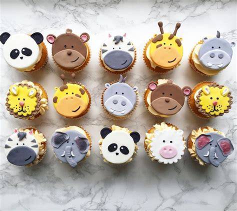 Tierische Muffins für Kindergeburtstag