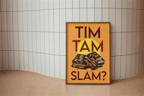 Tim Tam Slam - Kaffee durch Keks schlürfen (Illustration)