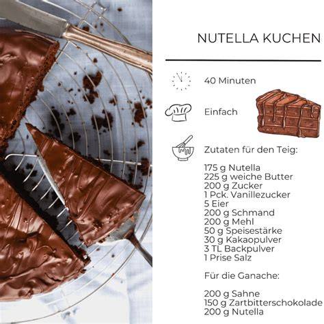 Tipps für saftigen Nutella Kuchen, Infografik