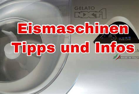 Tipps und Fehlerquellen bei der Benutzung von Eismaschinen