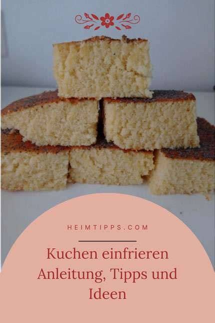 Tipps zum Einfrieren von Kuchen