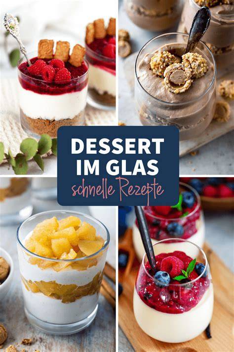 Tiramisu Schichtung: Creme, Früchte und Kekse im Glas