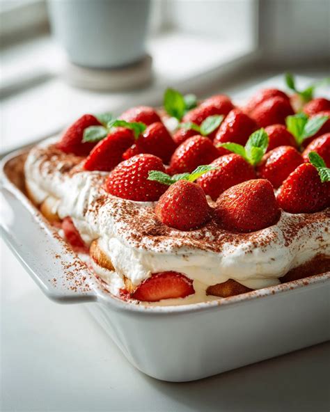 Tiramisu in Schichten mit Mascarpone und Löffelbiskuit