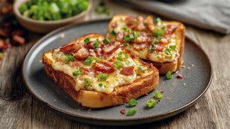 Toast mit Birnenmarmelade und Käse