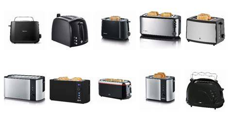Toaster-Auswahl mit Croissantaufsatz (Vergleich verschiedener Designs)