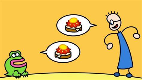 Tom mit Erdbeermarmeladebrot Illustration