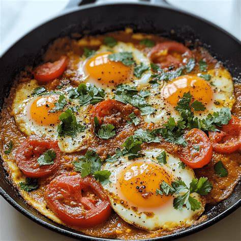 Tomaten und verquirlte Eier